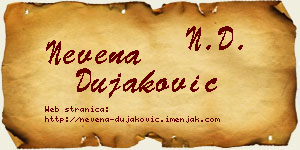 Nevena Dujaković vizit kartica
